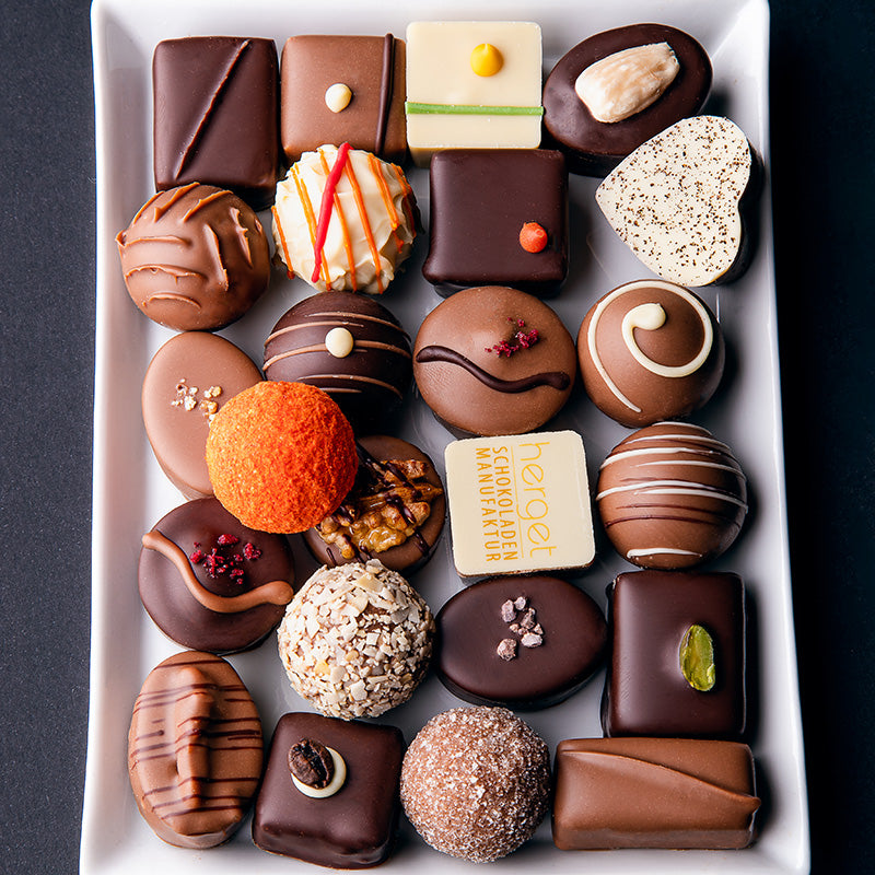 Luxus Pralinen Präsentpackung Gold