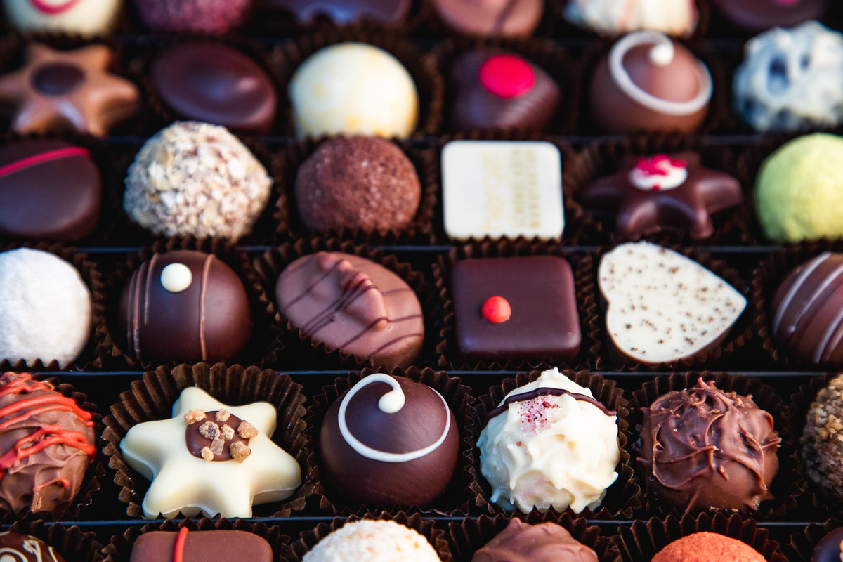 Pralinen Trüffel Weihnachtsstern  Hergetschokolade 
